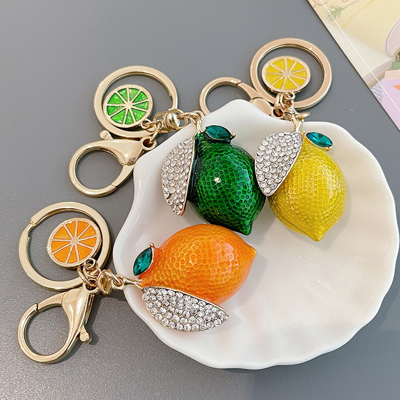1 Piece Lemon Alloy Keychain Picture2