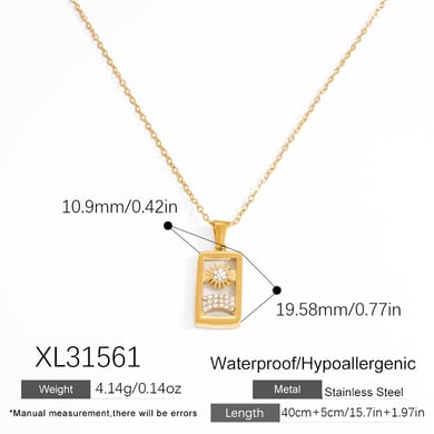 1 Piece Stainless Steel Tarot Pendant Necklace h5 Picture2