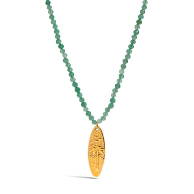 1 Piece Natural Green Turtle Stainless Steel Gold Color Women's Pendant Necklaces h5 