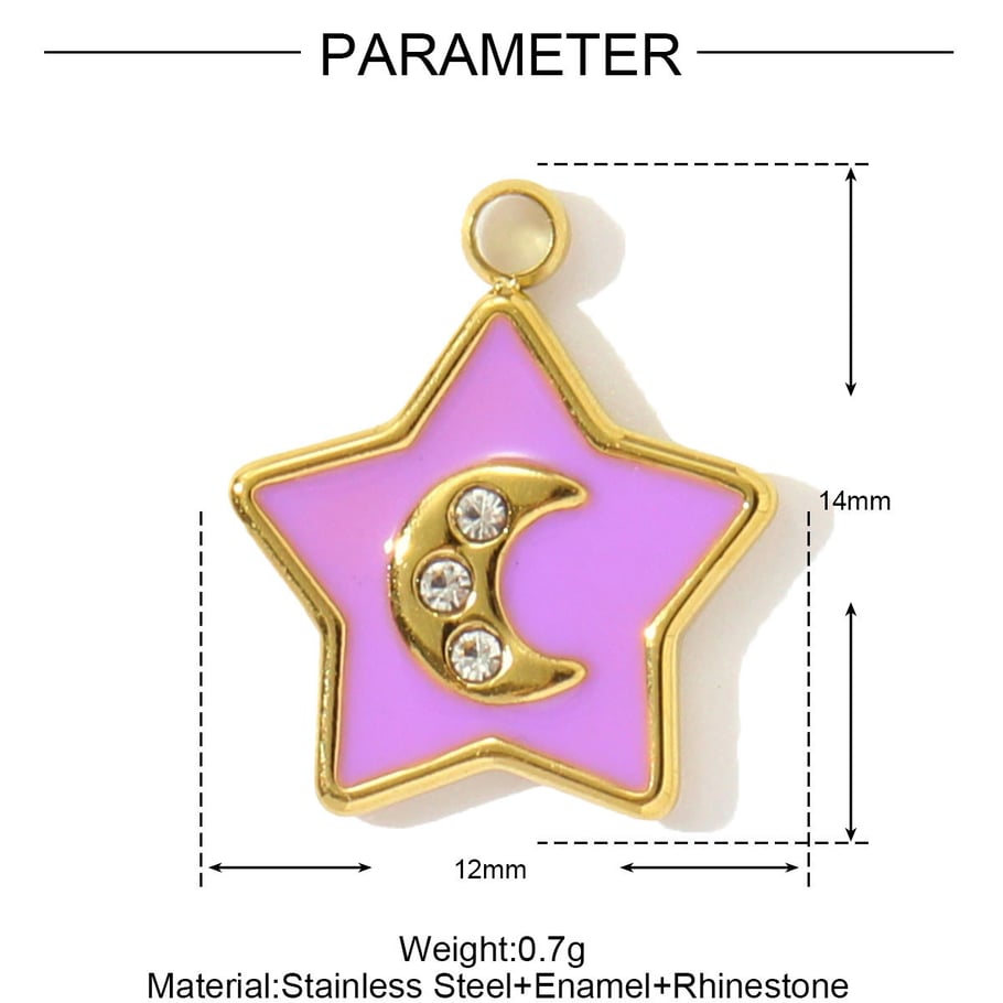 1 Piece Simple Series DIY Pony Stainless Steel Gold Color Women's Pendants Picture2
