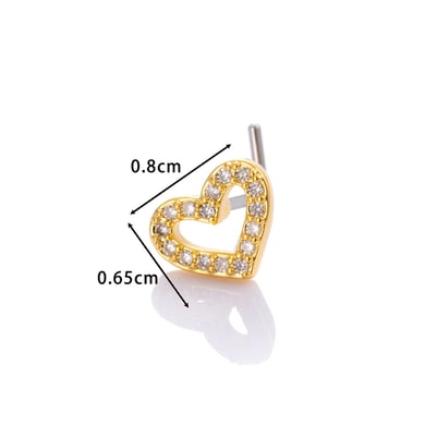 1 pièce de piercing de nez en zircon couleur cuivre doré h5 Image2