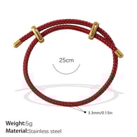 Bracelet corde rouge SL219RDG Image10