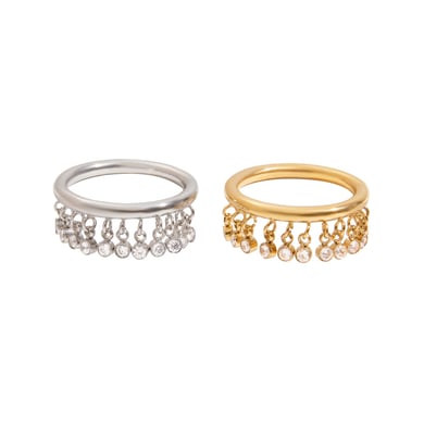 1 stuk luxe serie origineel ontwerp kwast roestvrij staal goudkleurige dames edelsteen ringen h5 Afbeelding8