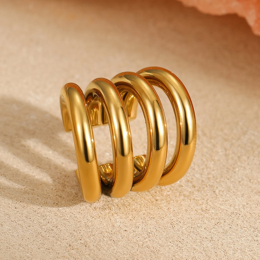Simple Series Daily Geometric Stainless Steel Women's Ear Cuffs h5Picture3