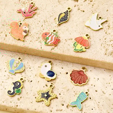 1 Piece Romantic Series DIY Animal Stainless Steel Gold Color Women's Pendants h5 Picture4