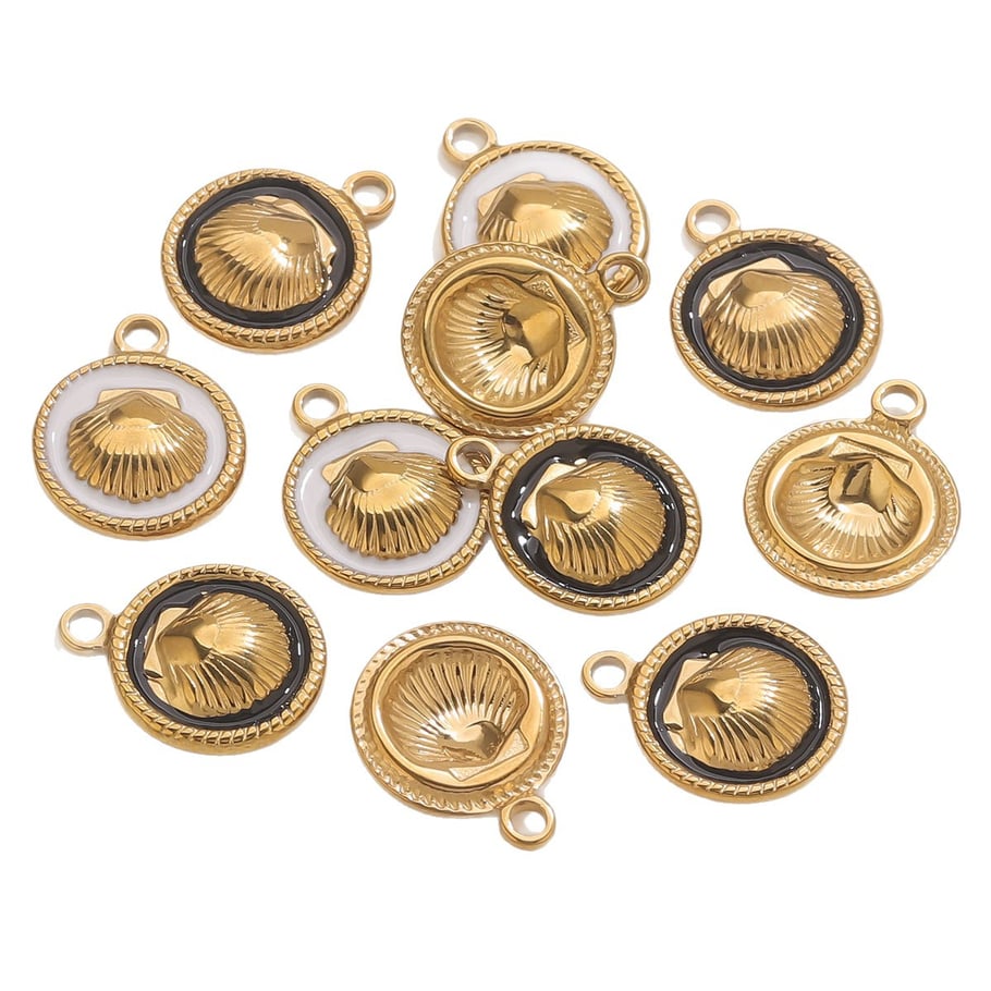 1 Piece DIY Shell Stainless Steel Women's Pendants h5Picture5
