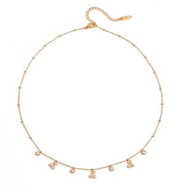 1 Piece Romantic Series Cherry Stainless Steel Gold Color Women's Pendant Necklaces h5 Picture6