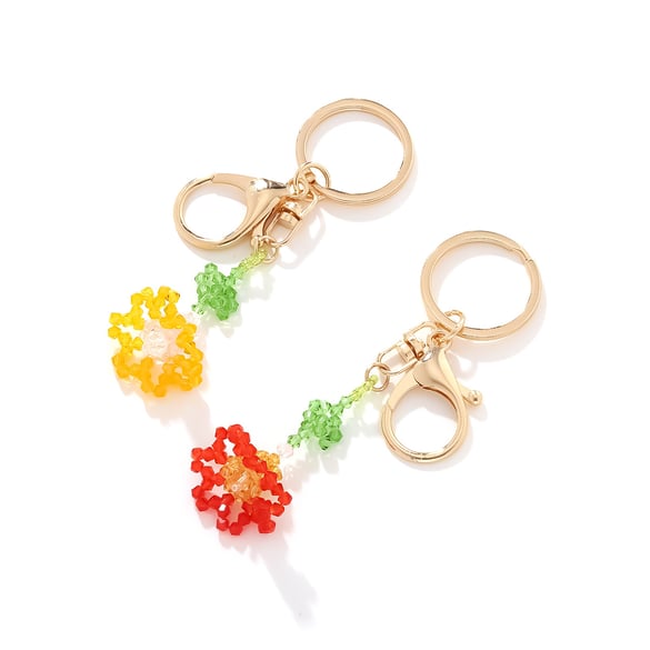 1 Piece Flower Keychain 2