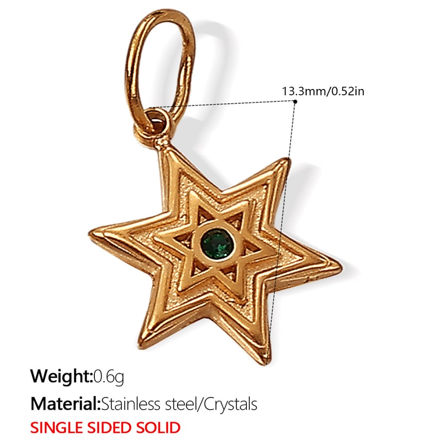 1 Piece Simple Stainless Steel Gold Color DIY Pendant 