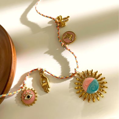 1 Stück Halskette mit Sonnenblumen-Anhänger aus Edelstahl in Goldfarbe h5 Bild3