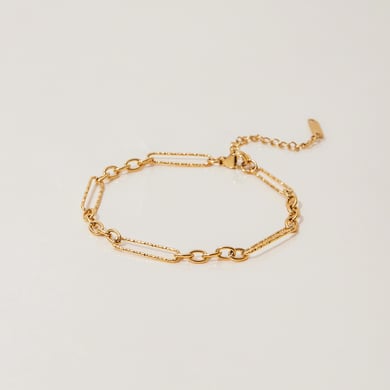 1 Piece Simple CroissantStainless Steel Gold Color Women's Charm Bracelets h5 Picture10