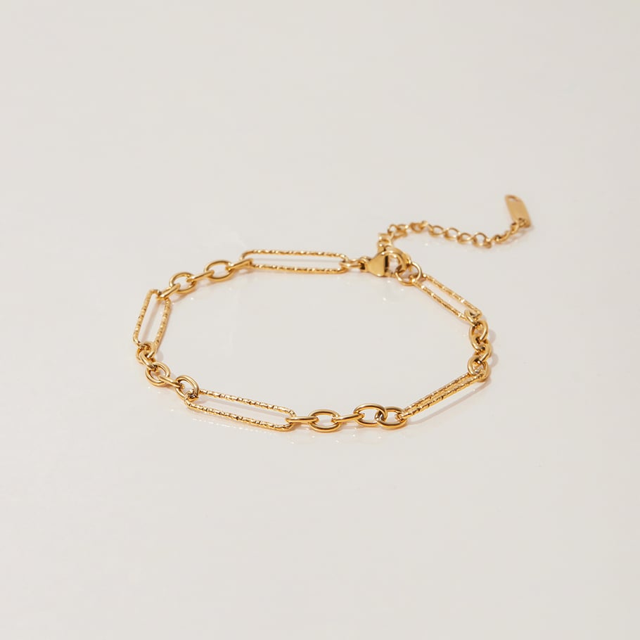 1 Piece Simple CroissantStainless Steel Gold Color Women's Charm Bracelets Picture10