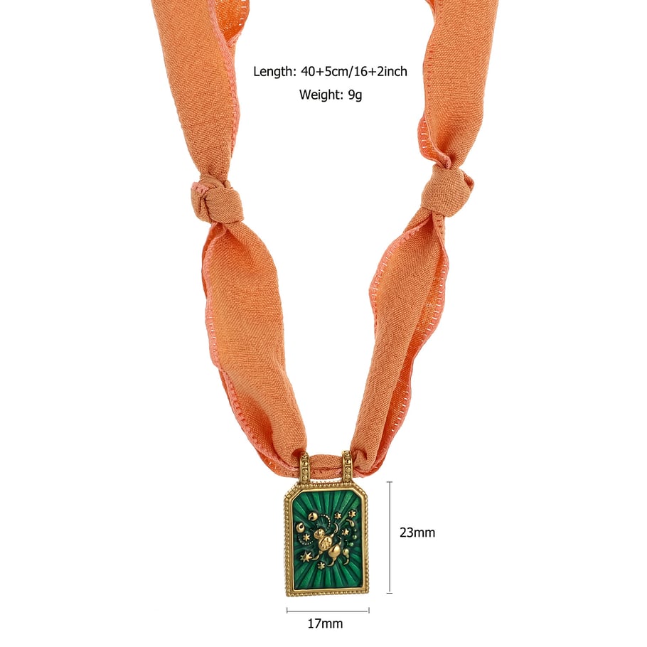 Collier pendentif en acier inoxydable pour femme, motif constellation rétro, 1 pièce Image5