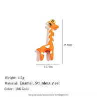 Pendentif girafe dégoulinant d&#39;huile - or - 1 Image6