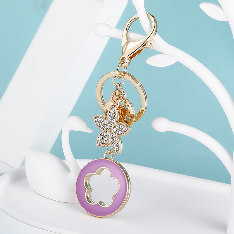 1 Piece Flower Alloy Keychain Picture2