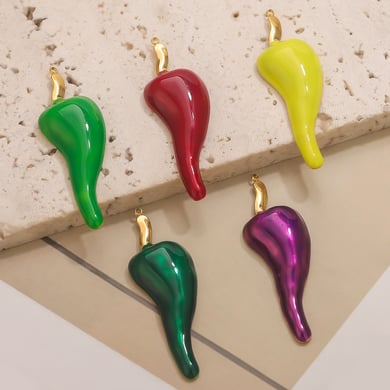 1 Stück DIY Pfeffer Edelstahl Damen Anhänger h5 Bild5