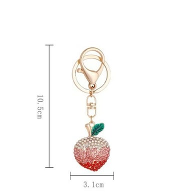1 Piece Peach Alloy Keychain h5 Picture2