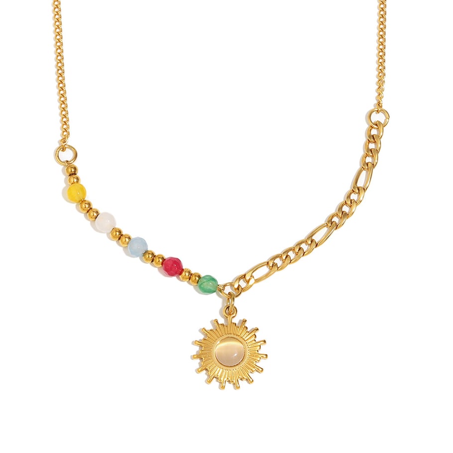 1 Piece Colorful Sun Pendant Necklaces 