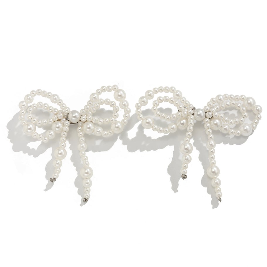 Jeansband met kralen en strik als enkelaccessoire 