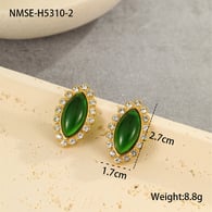 NMSE-H5310-2 Green earrings Picture2