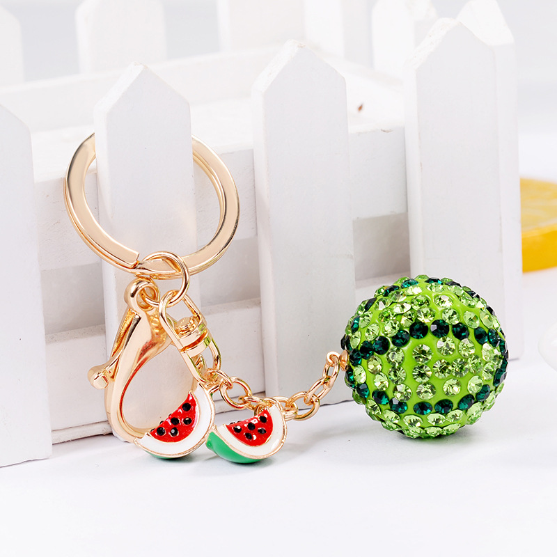 1 Piece Watermelon Alloy Keychain Picture3