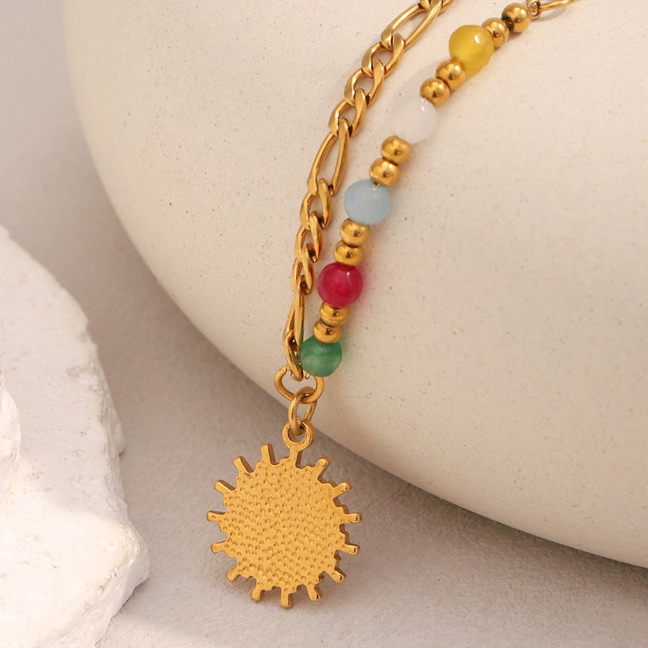 1 Piece Colorful Sun Pendant Necklaces Picture3