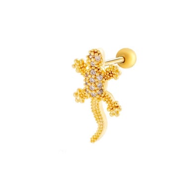 1 Piece Copper Gold Color Zircon Piercings Earrings h5 