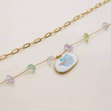 1 Piece Tropical Fish Stainless Steel Gold Color Women's Pendant Necklaces h5 Picture6