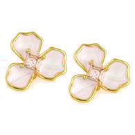 GE1109B-Boucles d&#39;oreilles en acier blanc Image2