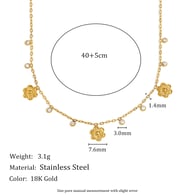 Chain Collection Zircon Flower O Chain-Gold Picture12