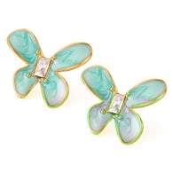 GE1108Q-Boucles d&#39;oreilles en acier cyan Image2