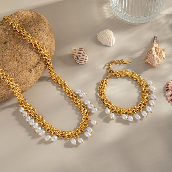 1 Piece Stainless Steel Gold Color Pendant Necklaces