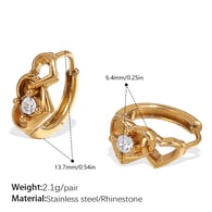 EH1149WEG Kleine Ohrringe mit weißen Diamanten Bild13
