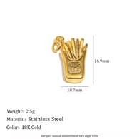 Ciondolo Patatine Fritte - Oro Immagine9