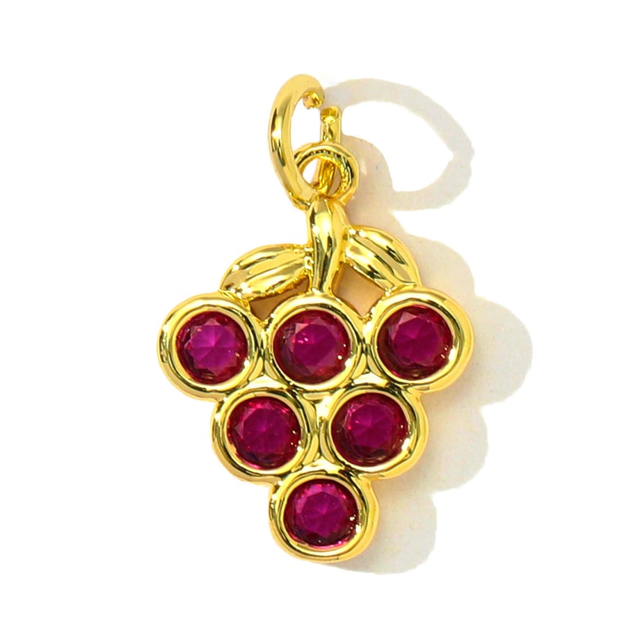1 Stück Natürliche Früchte Edelstahl Gold Farbe Damen Anhänger 
