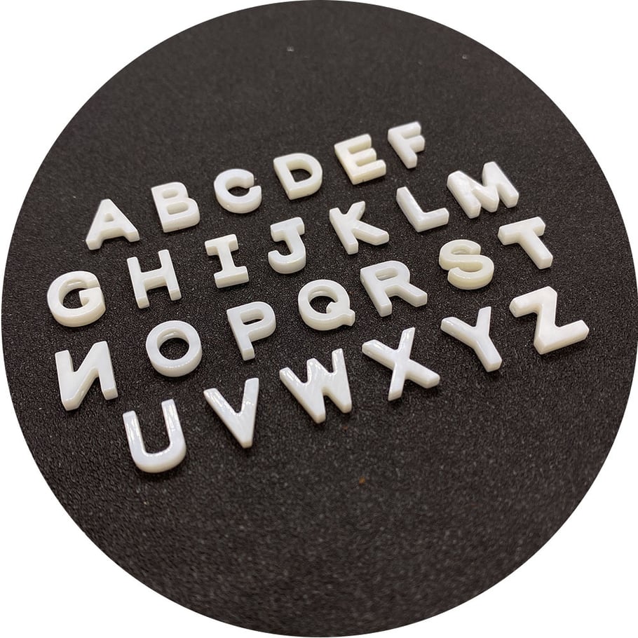 1 Stück Buchstabenmuscheln Schmuckperlen Bild4