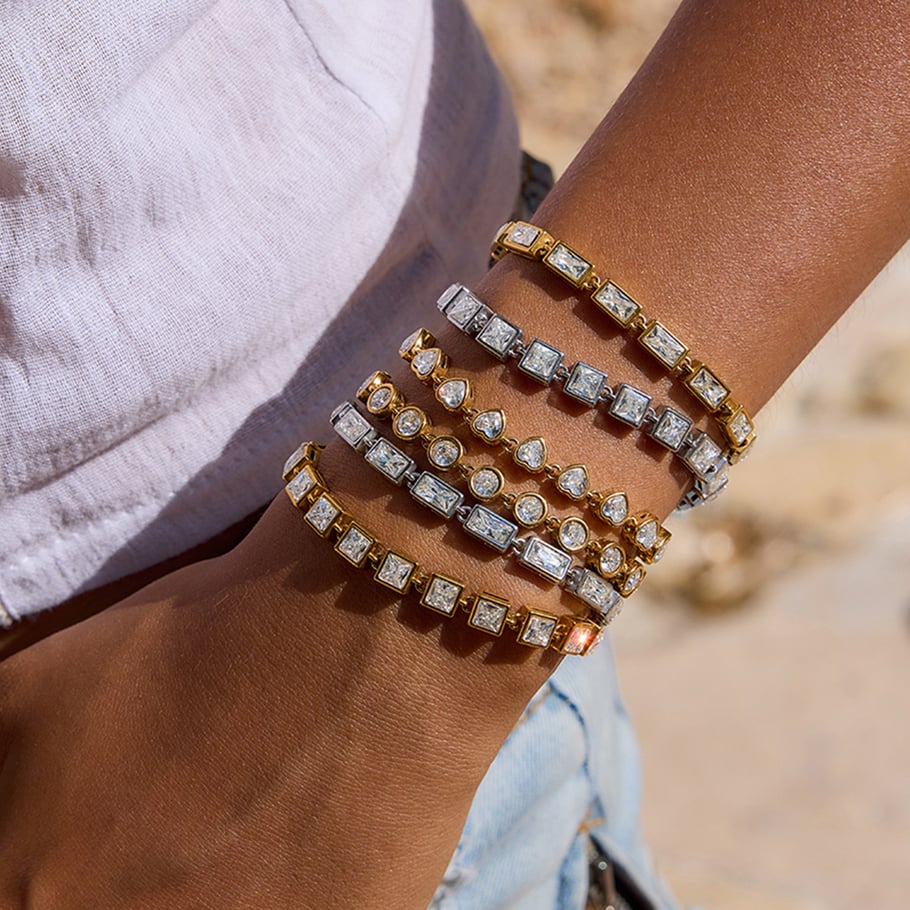 1 Piece Luxurious Series Sexy Geometric Stainless Steel Gold Color Women's Chain Bracelets Picture3