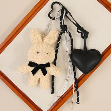 Schattige pluchen konijn polyester dames tas bedeltjes h5 Afbeelding2