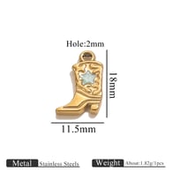 Goldschuhe Doppelseitiger Öltropfen Fünfzackiger Stern-Grün Bild10