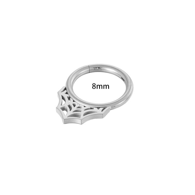 1 Piece Cobweb Stainless Steel Gold Color Women's Hoop Earrings Picture2