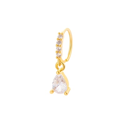 1 Piece Copper Gold Color Zircon  Nose Stud h5 