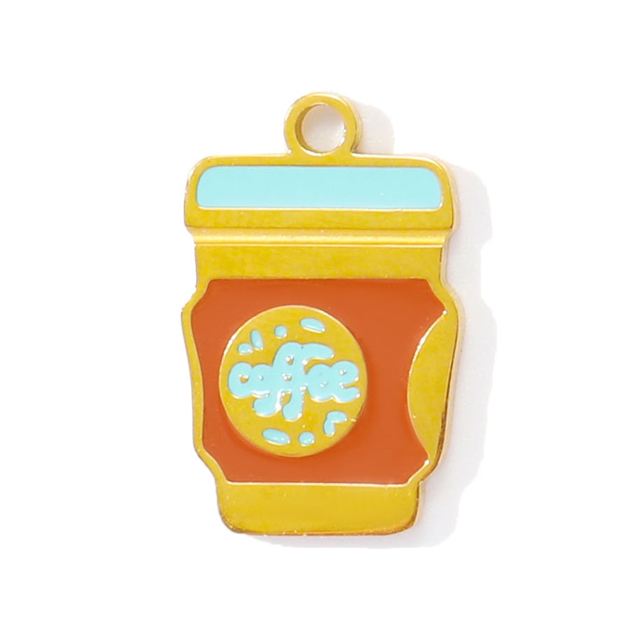 1 Piece Simple Series DIY Foods Stainless Steel Gold Color Women's Pendants 