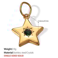 PJ288GNG Colgante de oro con piedra verde Imagen14