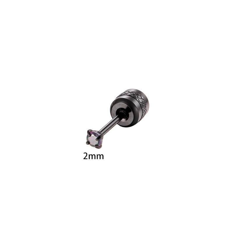 1 Piece Black Annular Stainless Steel Zircon Women's Piercings Earrings Picture2