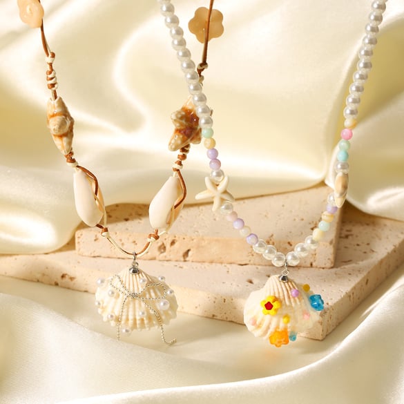Vacation Turtle Stainless Steel Gold Color Shell Women's Pendant Necklaces 2