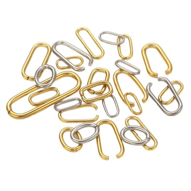 1 Stück DIY Anhänger Verschluss Edelstahl Gold Farbe Schmuck Charms h5 Bild5