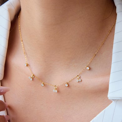 1 Piece Romantic Series Cherry Stainless Steel Gold Color Women's Pendant Necklaces h5 Picture4