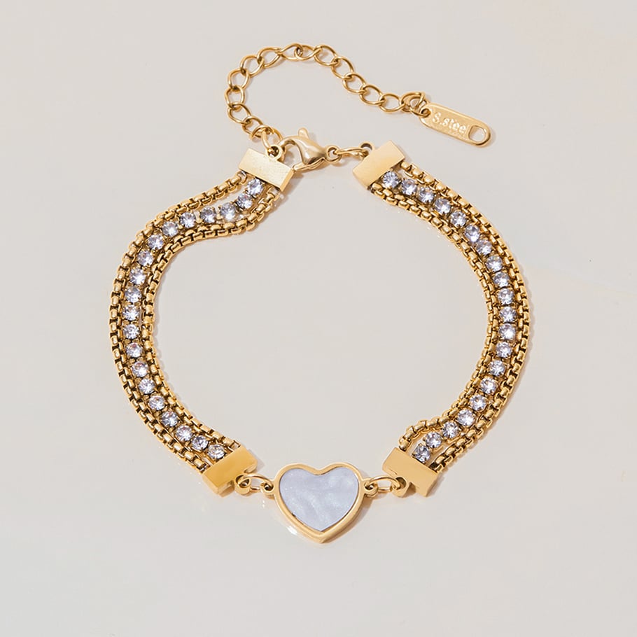 1 Piece Gorgeous Series Elegant Heart Stainless Steel Gold Color Women's Pendant Necklaces Picture5