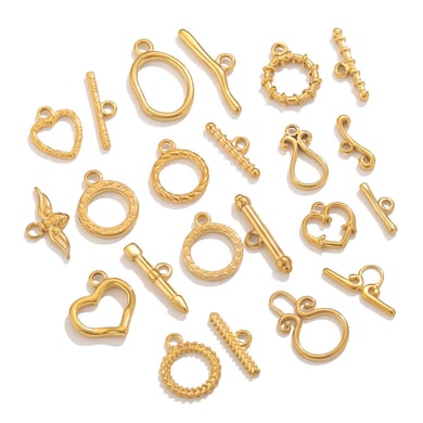1 stuk creatieve DIY OT-clip roestvrij staal goudkleurige sieraden sluitingen h5 Afbeelding3