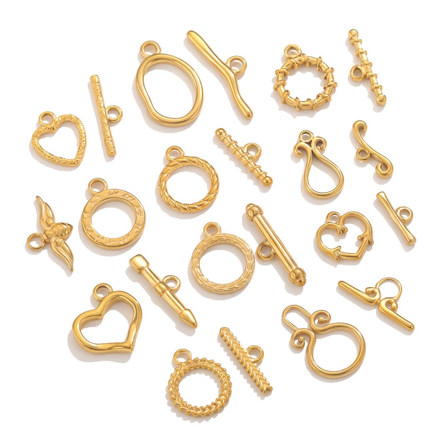 1 stuk creatieve DIY OT-clip roestvrij staal goudkleurige sieraden sluitingen Afbeelding3